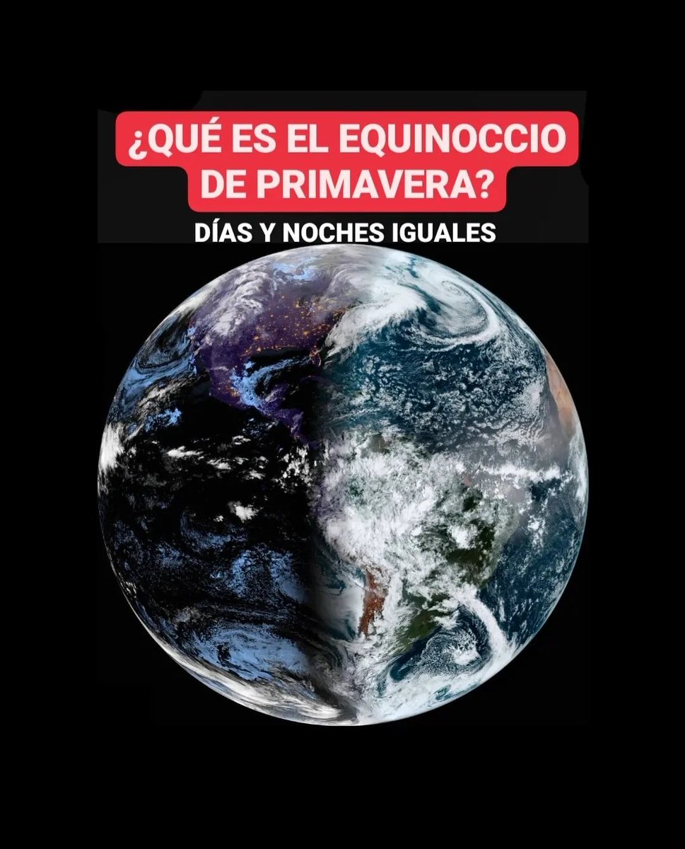 JeanSuriel's tweet photo. 🔴¡¡¡PARA SABER!!!🔴
Además de iniciar hoy la primavera, en el hemisferio norte ocurre otro fenómeno muy destacado y que está relacionado con el movimiento de rotación de la Tierra.

🔴Sucede el equinoccio de primavera.

Sigue ⬇️ https://t.co/PQBUDvTg10