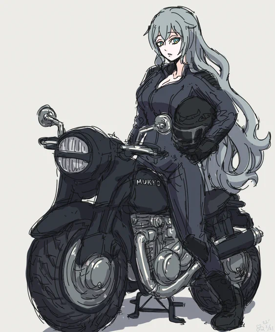 バイクリクム様落書き #夢境画廊 #花と山と神と夢 