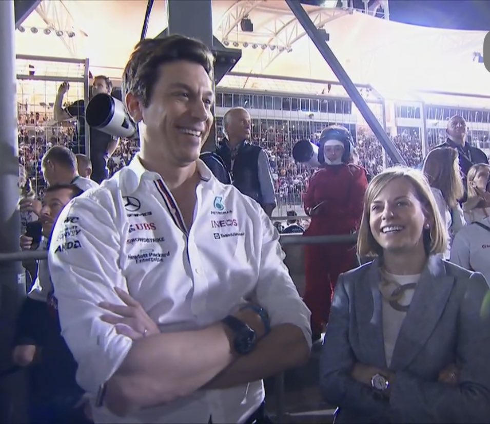 hassrubbani's tweet photo. - Max retirement ❌
- Perez retirement ❌
- Horner crying ✅
- Hamilton Podium✅

Smile and wave boys 👋🏽 #BahrainGP https://t.co/hqTMhU96EB