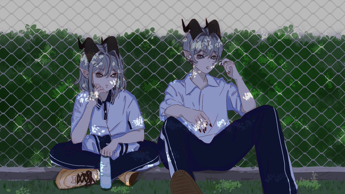 pyulate's tweet image. hangout (high school au)
w/ peachyboobie's Harriet (˘ε˘˶๑ )

#oc #ocart #artph