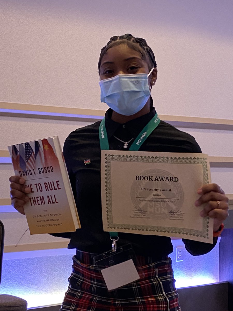 kchsmodelun's tweet photo. Congrats to Jeriah Steward on her Book Award at MSUMUN https://t.co/VoByg0hXSG