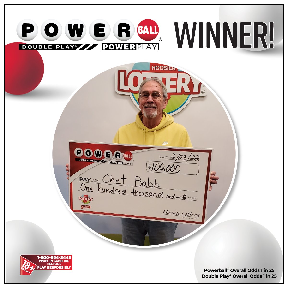 Chet won $100,000 from his Powerball ticket! He and a group of friends meet for breakfast in Pendleton daily and check the lottery numbers together. No one expected him to win! 

Read his story here: 
https://t.co/0JRbUJ7ufJ https://t.co/hfmOUMOERi