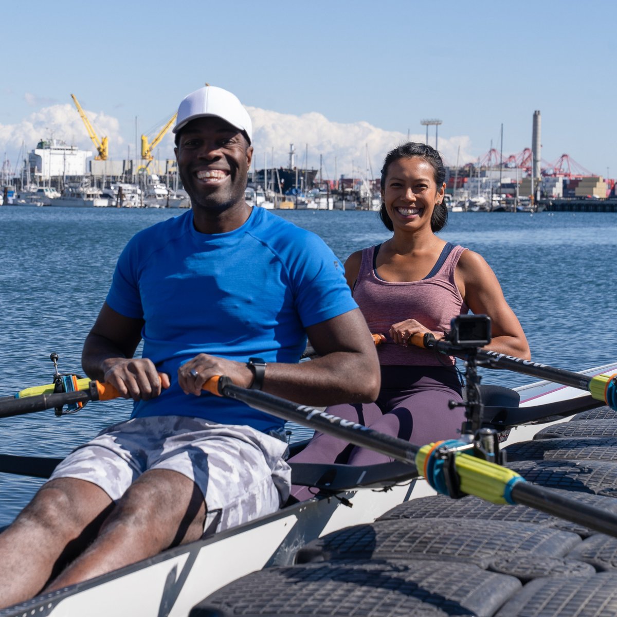 Hydrow_by_CREW's tweet photo. Did someone say Double Olympian Row?

That's right, we did! Join Olympian Aquil and Aisyah for a 20-minute drive from the Port of L.A. https://t.co/tP9CUborhS