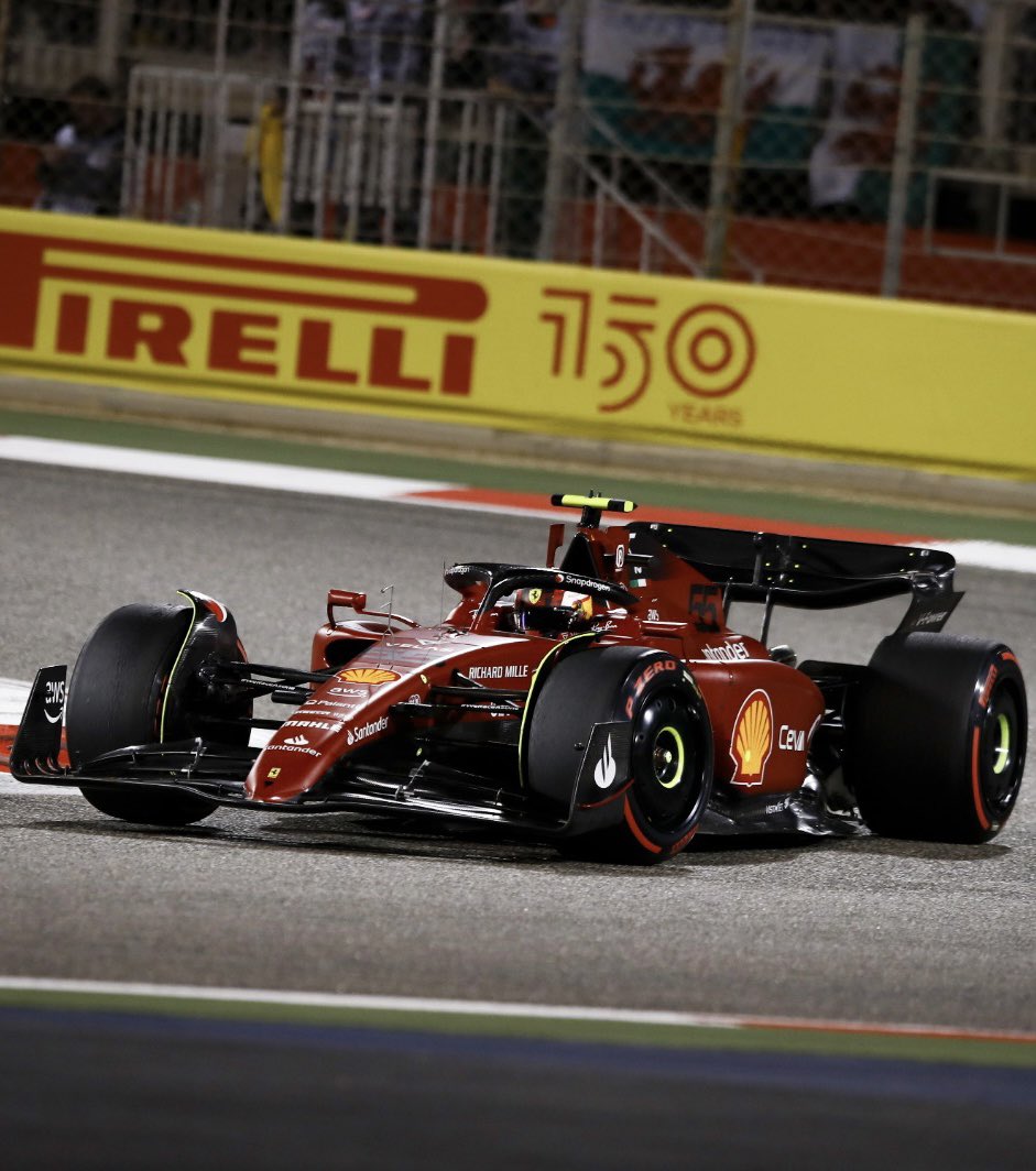 Ben_Sulayem's tweet photo. Congratulations @Charles_Leclerc @Carlossainz55 @ScuderiaFerrari for this impressive 1-2. Beautiful race. The 2022 @FIA @F1 season is launched!

#F1 #BahrainGP 🇧🇭 https://t.co/4qFxhfq35K