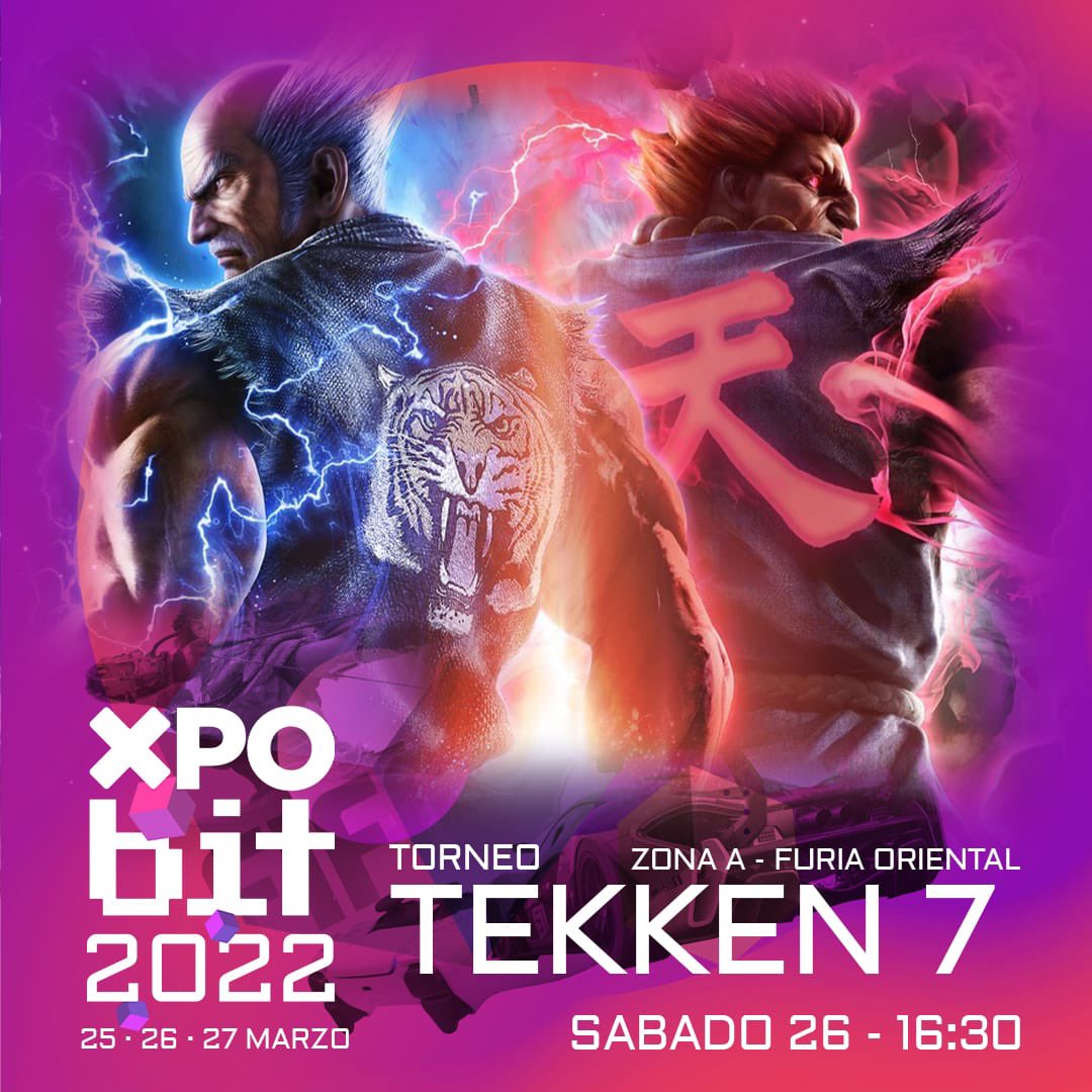 Un clásico en XpoBit vuelve para que demuestres quien es el mejor en el Torneo del Rey del Puño del Hierro. 

#Tekken #Tekken250 #EventosSeguros #somosarcadebits