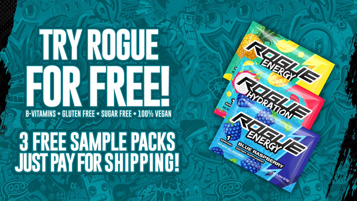 Try the World's Most Delicious Gaming Drink for FREE!

Head to the link below, choose 3 of our 17 flavors, and just cover shipping.  Enjoy your new favorite drink brand and welcome to #RogueNation!

RogueEnergy.com/products/free