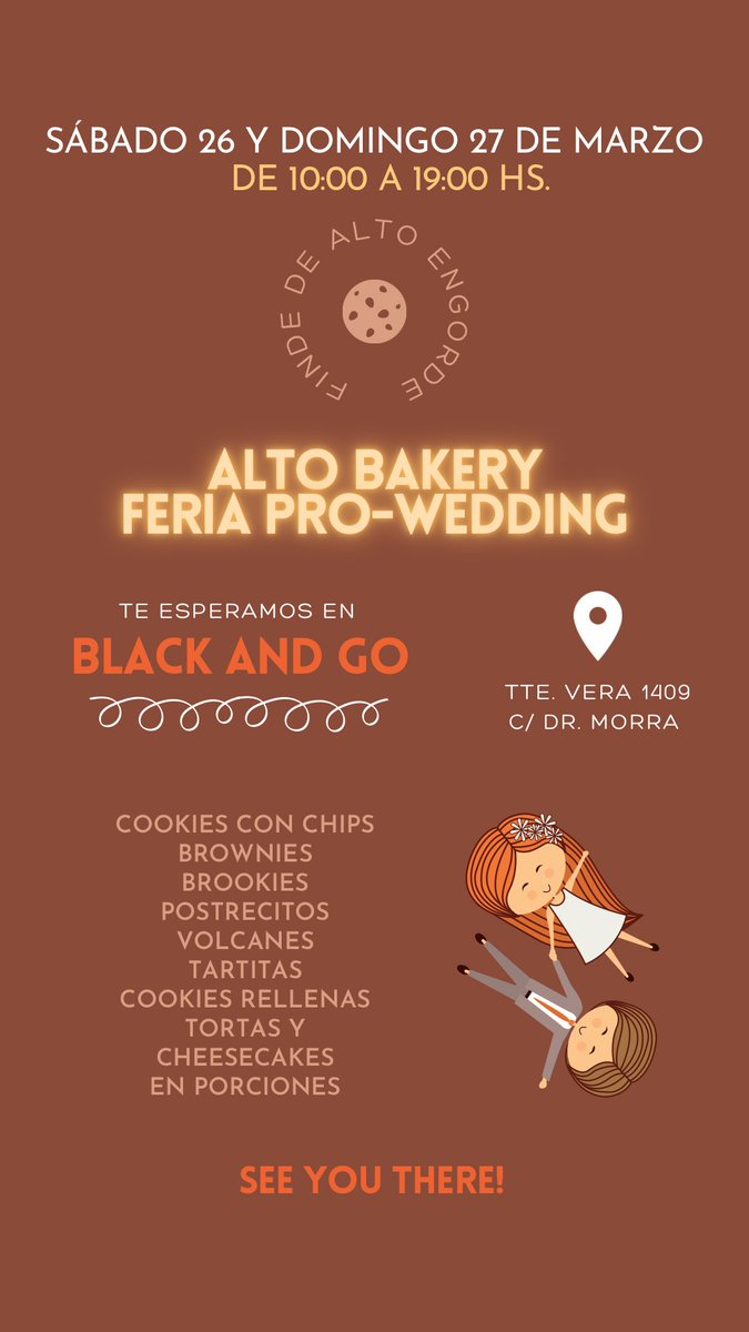 Amigoooos un RT para que explote la 𝙁𝙀𝙍𝙄𝘼 𝙋𝙍𝙊 𝙒𝙀𝘿𝘿𝙄𝙉𝙂 el finde que viene 🥳🍪👰🏻‍♀️🤵🏻‍♂️ les esperamos! 💛