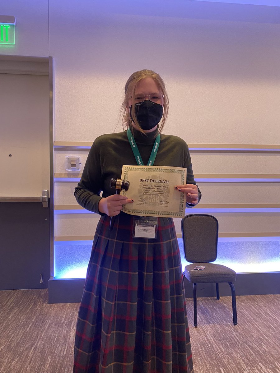 kchsmodelun's tweet photo. Congrats to Jane Swartz on her Best Delegate award at MSUMUN https://t.co/bE6PIMfoyY