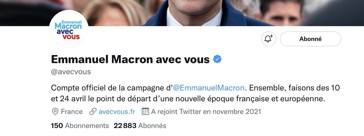 philippeherlin's tweet photo. Titanesque ! Le compte de campagne d'Emmanuel #Macron dépasse les... 22.000 abonnés😂😂😂 Sa chaîne YouTube à peine plus, avec des audiences ridicules.
➡️Sa campagne est un fake, les médias et les sondages lui servent la soupe mais derrière, il n'y a rien. #MacronFake https://t.co/zROL4w0hid