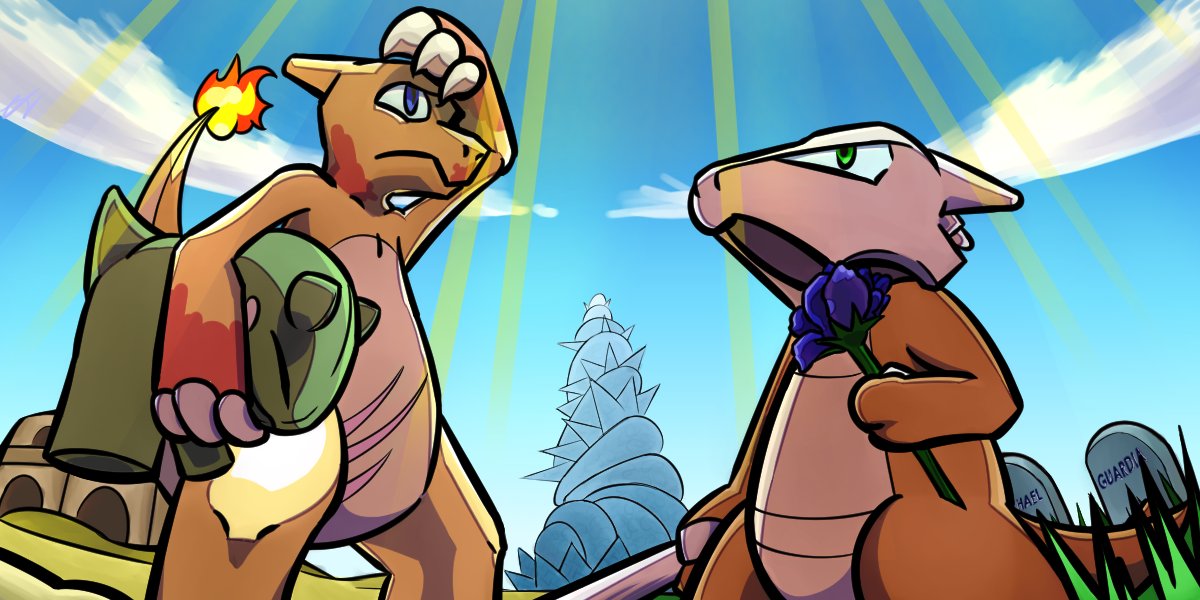 A_Terrible_Pers's tweet photo. I've been away for a little while, mainly working on things in the background (completing Zelda Minish Cap).

But I'm back now, here's a duo picture of two characters from a PMD adventure campaign that I've been participating in.

#Pokemon #PokemonMysteryDungeon #howdothesework https://t.co/TE6SGeJlFK