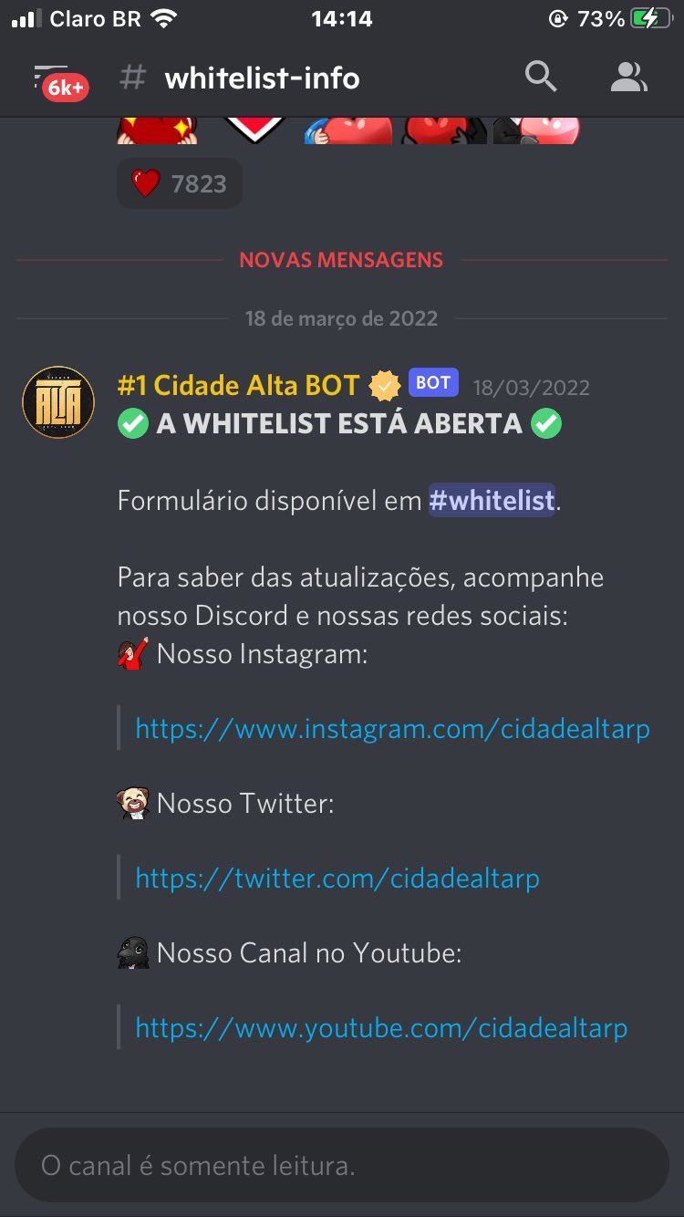 Cidade Alta: 22 Perguntas e respostas da Whitelist