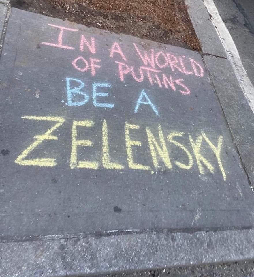 Street art in Brooklyn (someone posted this on Facebook). Couldn’t agree more. #Ukraine️ #SlavaUkraine