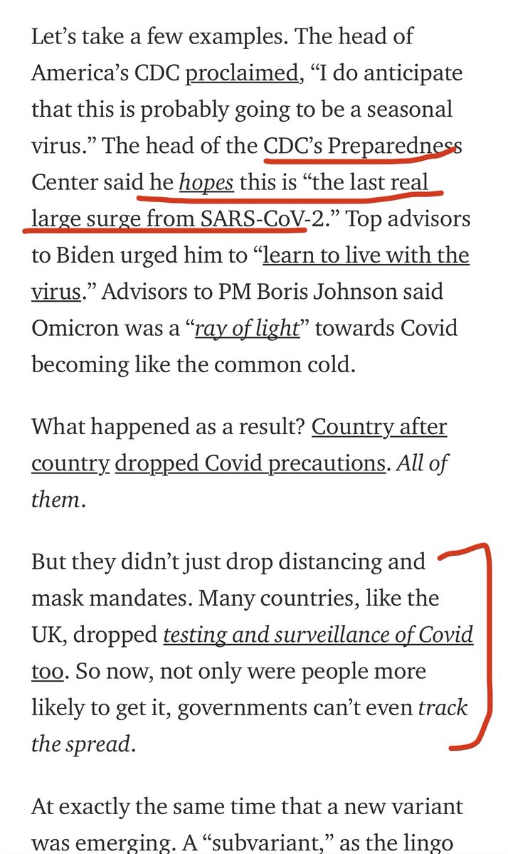 Look at this graph📈 & quote—“Let me try to say it politely. If you thought Covid was over, you’re an idiot. Sorry. I don’t mean to be rude, but people who bought this foolish notion, that “Covid is over,” need to get real”—by @umairh #CovidIsNotOver eand.co/if-you-thought…