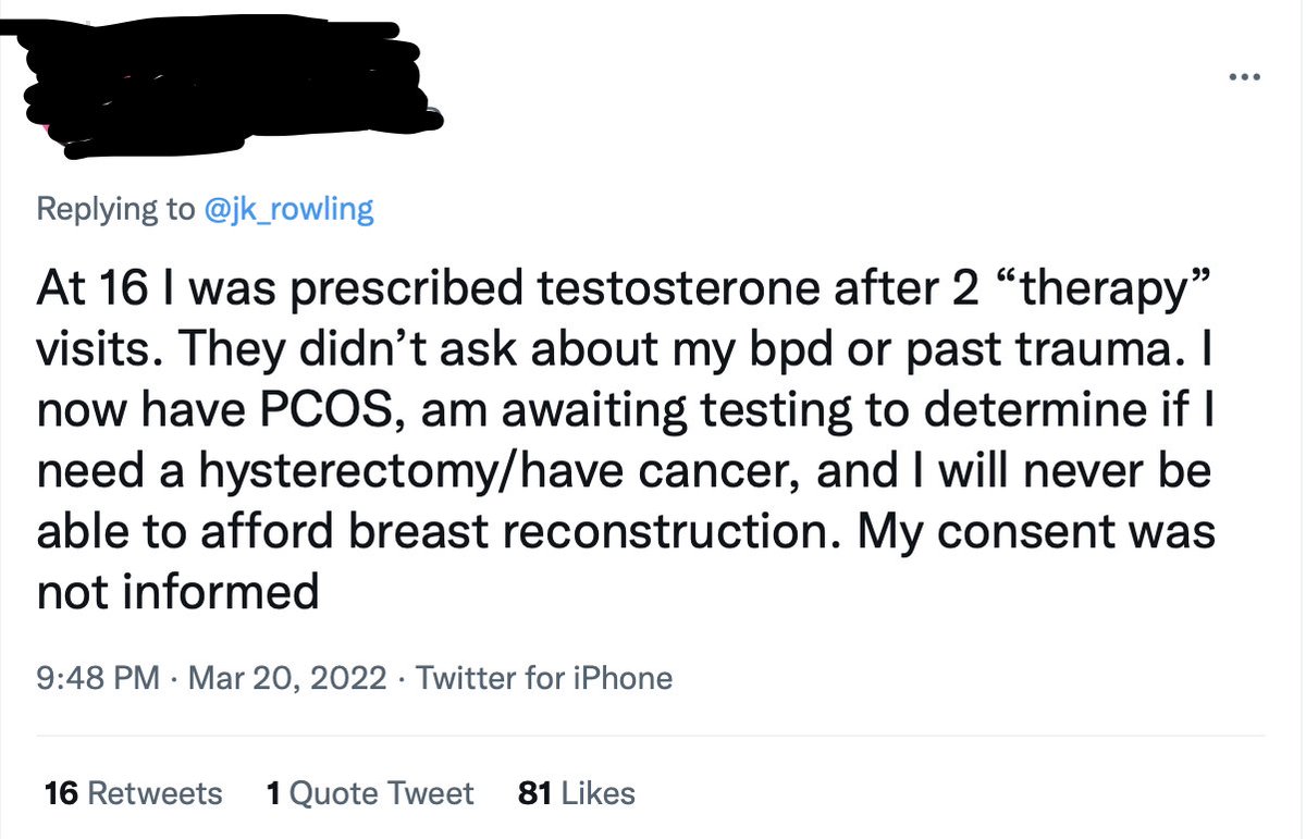 This breaks my heart. I've now spoken to many young women who tell similar stories. I'm appalled that you were let down in this way by people who had a duty of care towards you. Hoping to god the tests give good news and sending you much love ❤️‍🩹