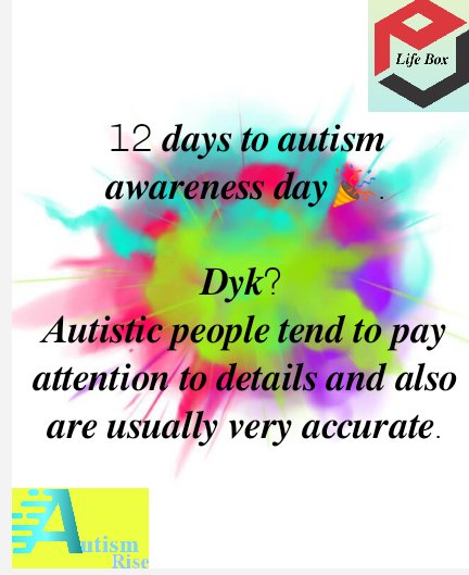 LifeBox0810's tweet photo. #asd 
#dyk 
#dykfacts 
#autism 
#autismawareness 
#knowledge 
#didyouknow 
#AutismRise https://t.co/mumZZyNYfk