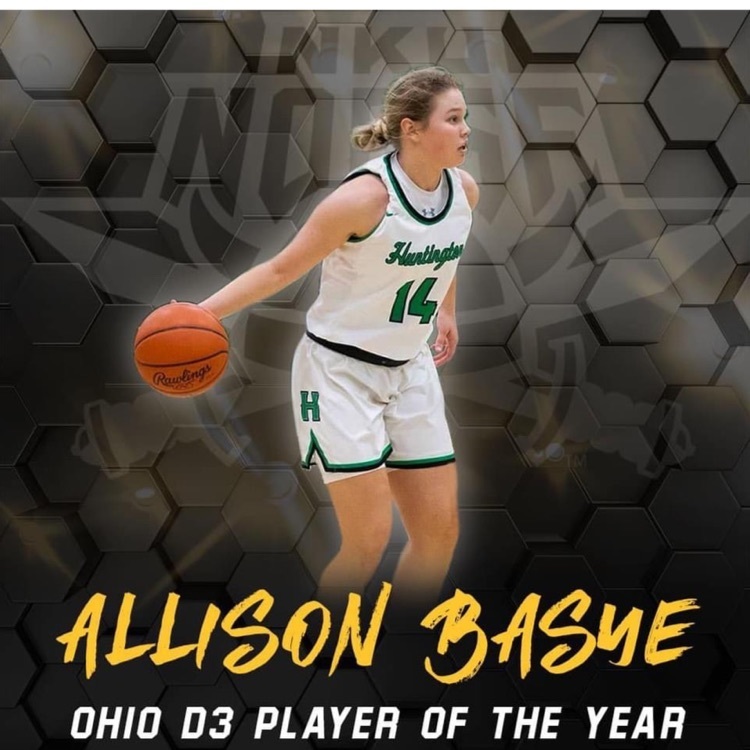 HuntingtonLocal's tweet image. Congratulations to Allison Basye on being named Ohio Basketball Coaches Division III State Player of The Year!! You have made the community proud with an incredible season and career!!