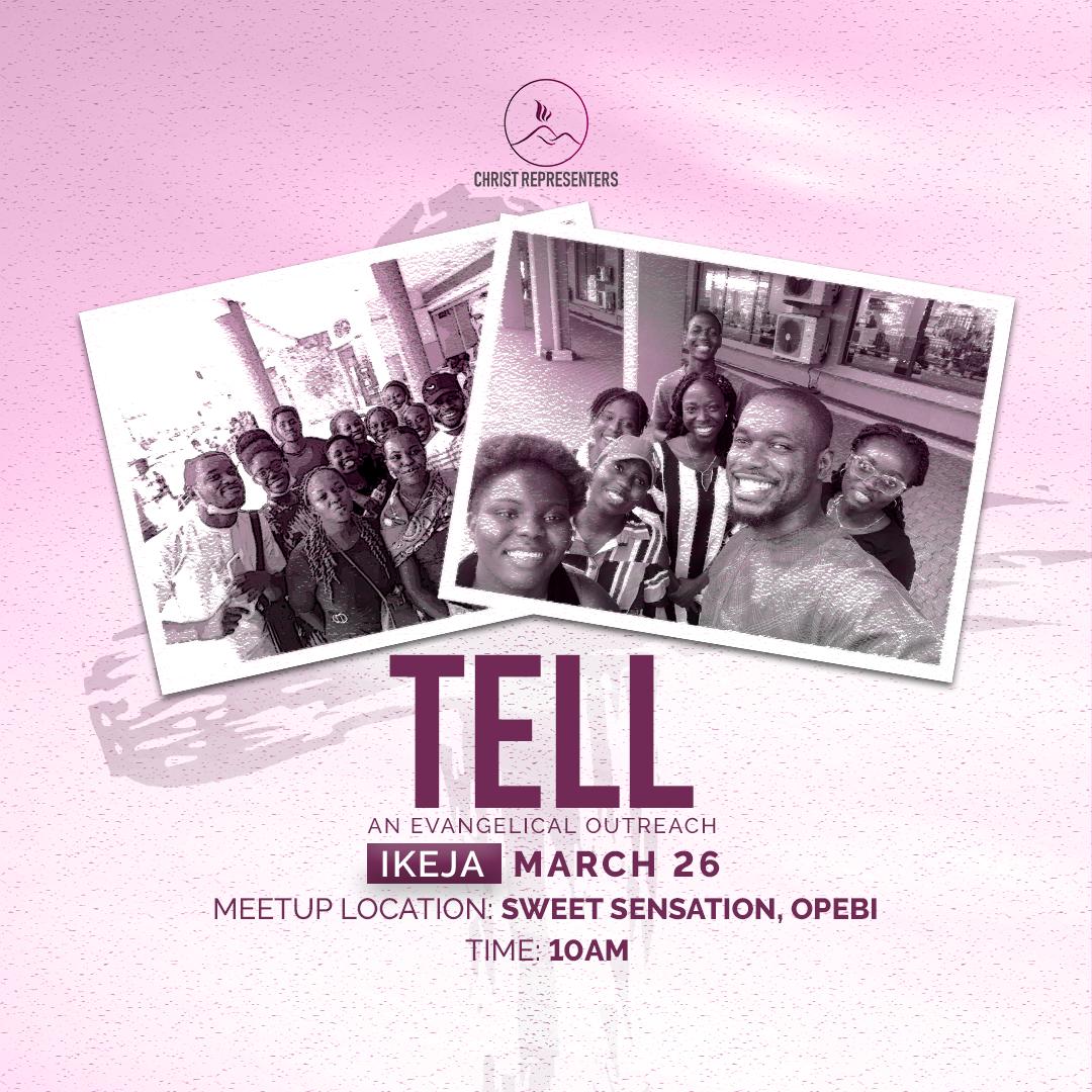 Christreps's tweet photo. Details are on the flier.

To be a part, send us a DM @christrepresenters or send a message to 07052070441. See you on Saturday 

#Evangelism#thegospelofJESUS#TELL#ChristRepresenters https://t.co/fPfLdZe7iZ
