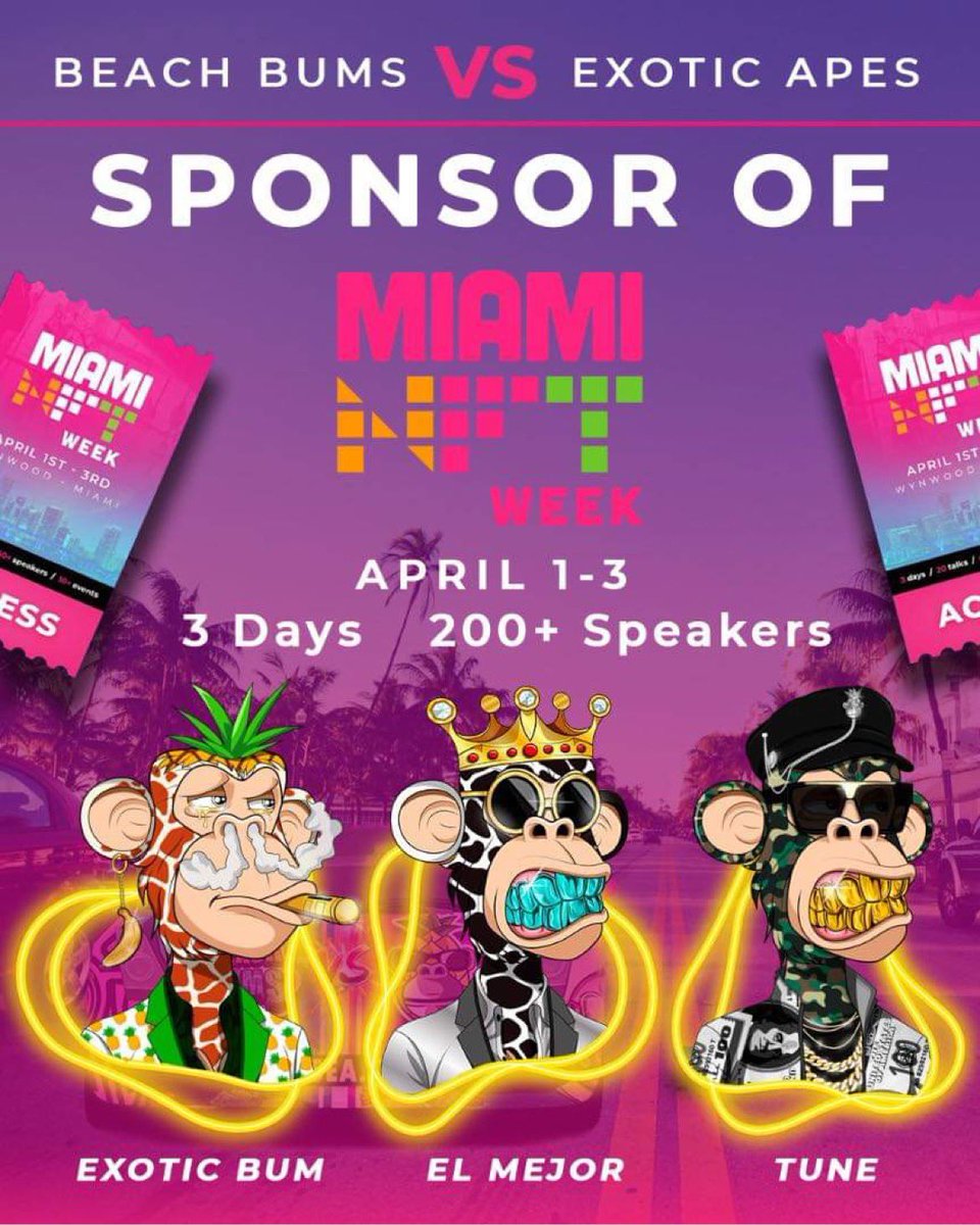 thewildirishguy's tweet photo. It is insane how far we have come. Make sure to check us out on the community stage as @MiamiNFTweek main sponsor!
#nftweek #nftevent #NFTCommunity #NFTPromoter https://t.co/6UQKF8mdWt