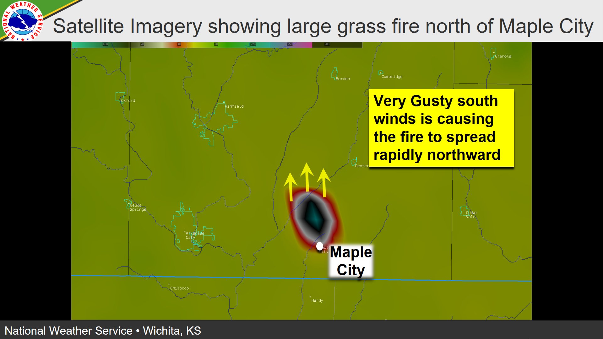 NWS Wichita on Twitter: "Satellite imagery is showing a big heat