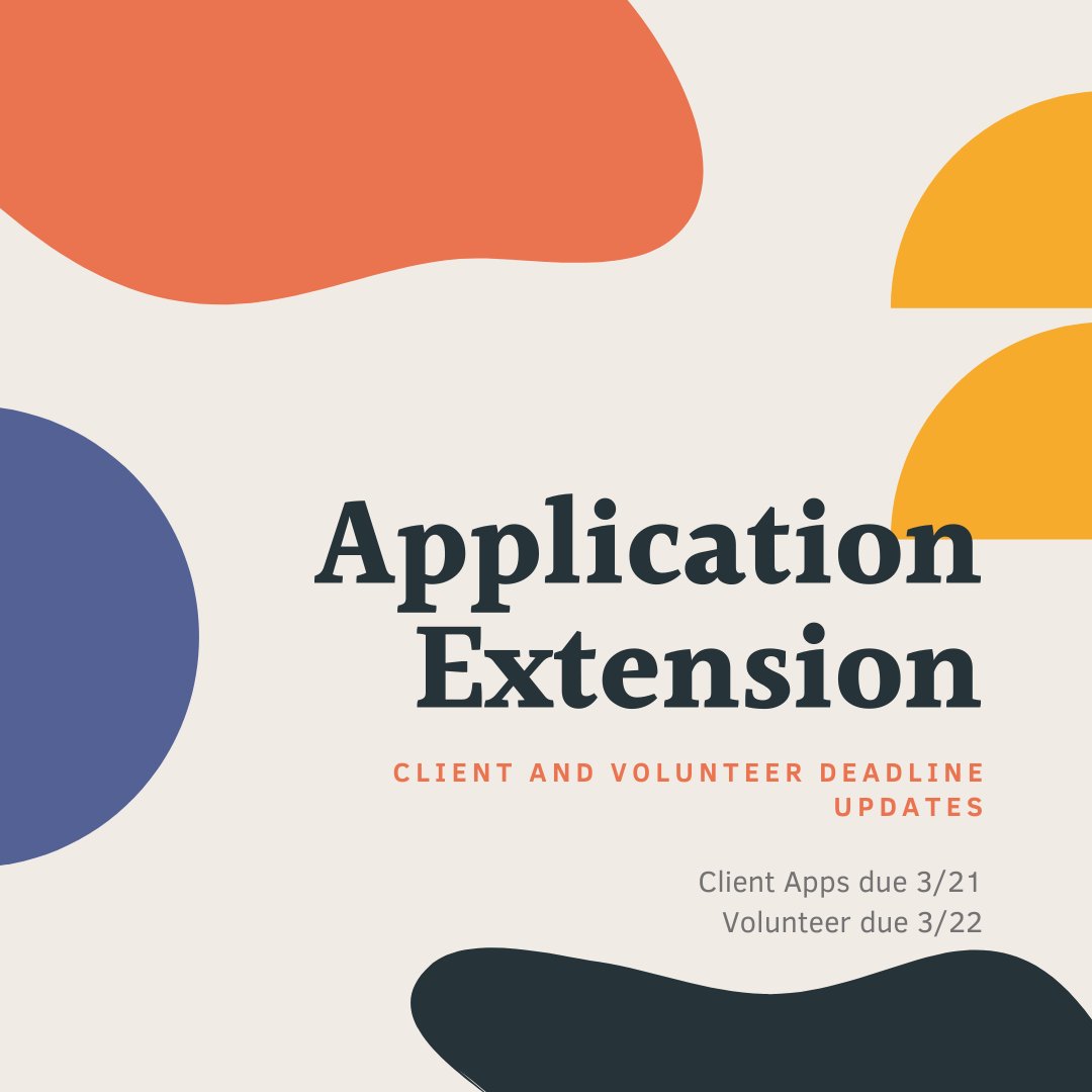 Good news! We have extended our Service Corps Apps. Apply to volunteer or become a client! Client Apps are due Monday 3/21 and volunteer Apps are due Tuesday 3/22.

Link to apply: netimpactnyc.org
#volunteer #nonprofit