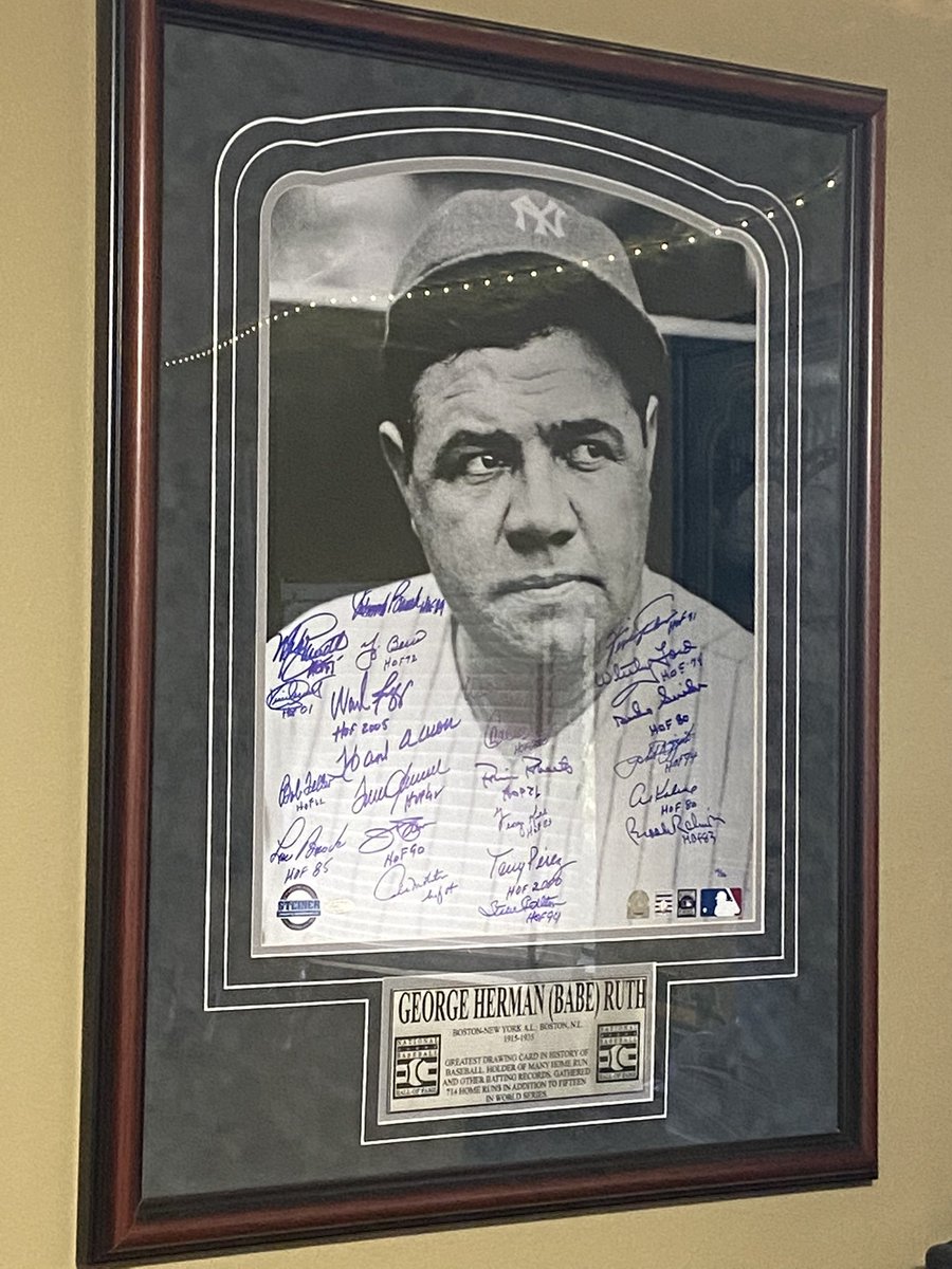 Goombah_inc's tweet photo. Some rare #sportsmemorabilia eye candy #MLB #mlbcollection #baberuth #HallOfFame https://t.co/qj0MjVI665