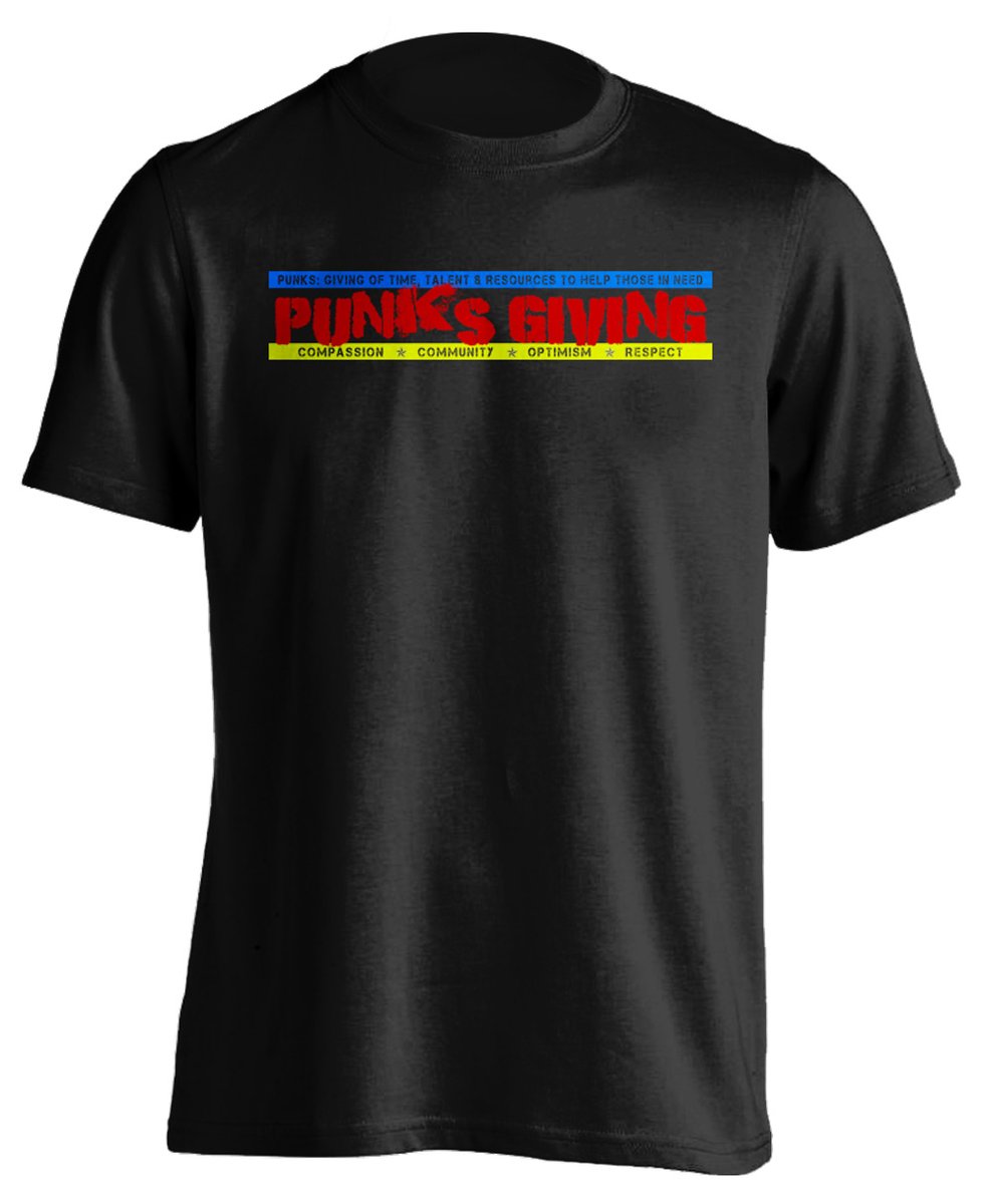 PunksGiving's tweet photo. #PunksGiving #StandsWithUkraine. We have created a #fundraising campaign to benefit the #HumanitarianAid to #Ukrainians affected by Russia's Aggression at https://t.co/I0YEwOiqvY 

Donate $25 or more &amp; receive a free special edition blue and yellow Punks Giving logo T-Shirt. https://t.co/cReOEDXfXO