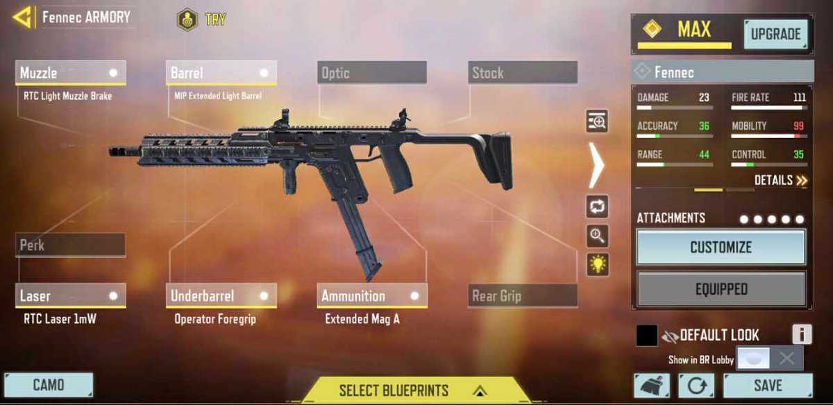 EyeSelfOfficial's tweet photo. #2 BR loadout is the Fennec..
If you pair this with a gold fast ADS mod and gold extended mag you're dangerous. Its slightly balanced to both ADS fire and hip fire..
#codm #fennec #BattleRoyale #CoDMobile #Loadout #codmloadout https://t.co/sKhoUCBW9Z
