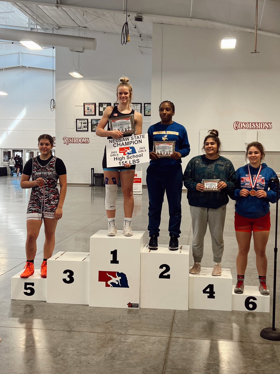 chloemader_49's tweet photo. USA Girls State 155lb Champion🏆 Thankful for the opportunities wrestling continues to bring me. #usastate #nebraskawrestling #girlswrestling https://t.co/0NjVF3I0D1