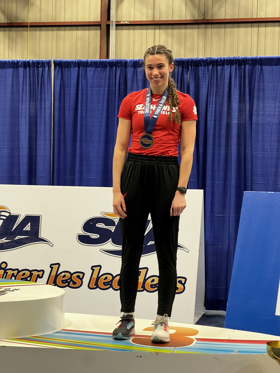 NLAthletics's tweet photo. Memorial Sea-Hawks #trackandfield team win 3 medals at the 2022 AUS T&amp;F Championships in Moncton, NB:
Alex Nunes - 300m silver medalist 🥈 
Erin McGettigan - pole vault silver 🥈
Shae LeDevehat - pentathlon bronze medalist 🥉 @MUNathletics @StJohnsTelegram #Congratulations https://t.co/oAHZhuGoxR