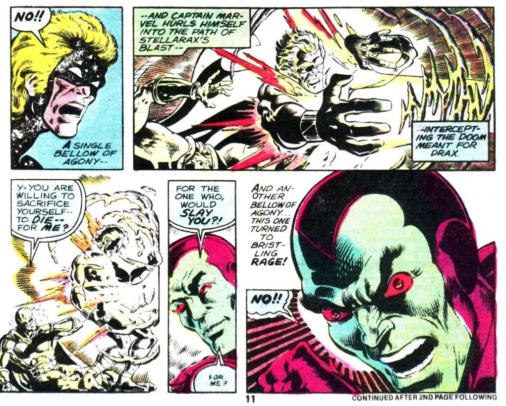 AdamThanosPod's tweet photo. #Drax processing some new emotions or upset someone else is ripping off his brand? #Marvel #ComicBooks #MarvelSpotlight #CaptainMarvel #DougMoench #PatBroderick #BrucePatterson #BarryGrossman #DianaAlbers https://t.co/MViXpvgKbV