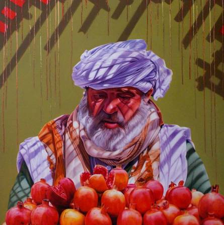 ArtZolo's tweet photo. This art is on local fruit vendor selling #pomegranates. Some of them are half cut in order to win the trust of the customers. 

#artzolo #beautiful #art #cute  #artinspo #artists #artlove  #originalartwork #artistic #creativesoul #vendor #fruits #fruitgallery #artcollectors https://t.co/YnhaG2uCtR
