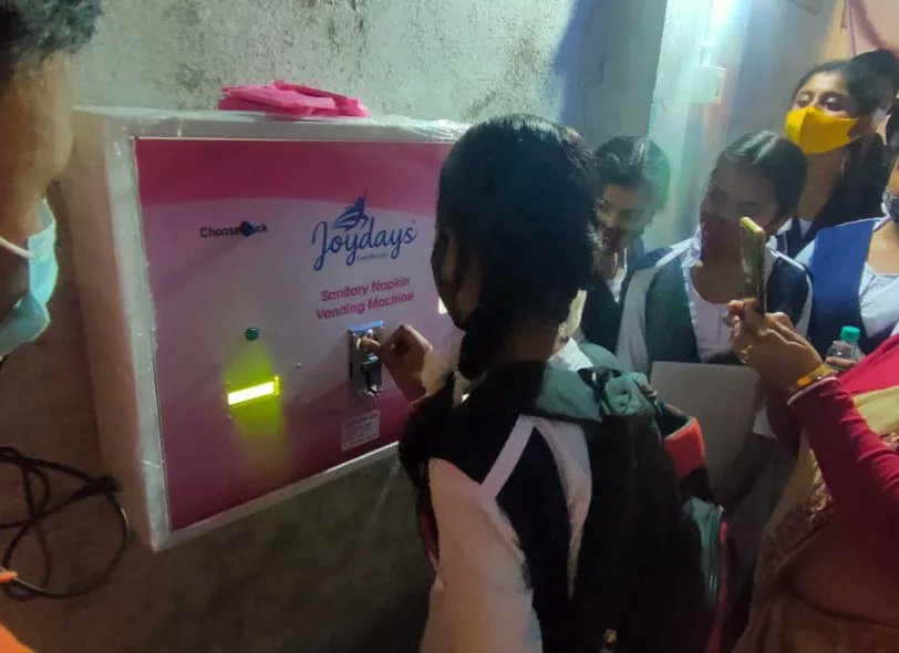 NehaBanerjeeIIT's tweet photo. An intiative in areas concerning Menstrual Hygiene ,Adolescent Health and Child Marriage as BDO in Krishnagar 2 Block. Sanitary Pad vending and disposal machines were installed in Govt. High schools along with Haemoglobin testing /IEC activities with students,  teachers, parents https://t.co/ahRtvMDLnW