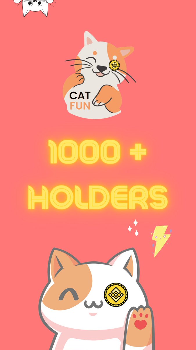 CatfunArmy's tweet photo. 1000+ HOLDERS 

Diamond Hand 🔹 Community 
Holding the floor strong 

1000+ Holders in last hour
$200k marketcap

Not yet listed on @CoinMarketCap or @coingecko 
This is how the #CATFUNARMY is growing organically.

We are getting started #CatsOnBSC #CatsOnTwitter
#memecoins #BSC https://t.co/0rO960mZBL