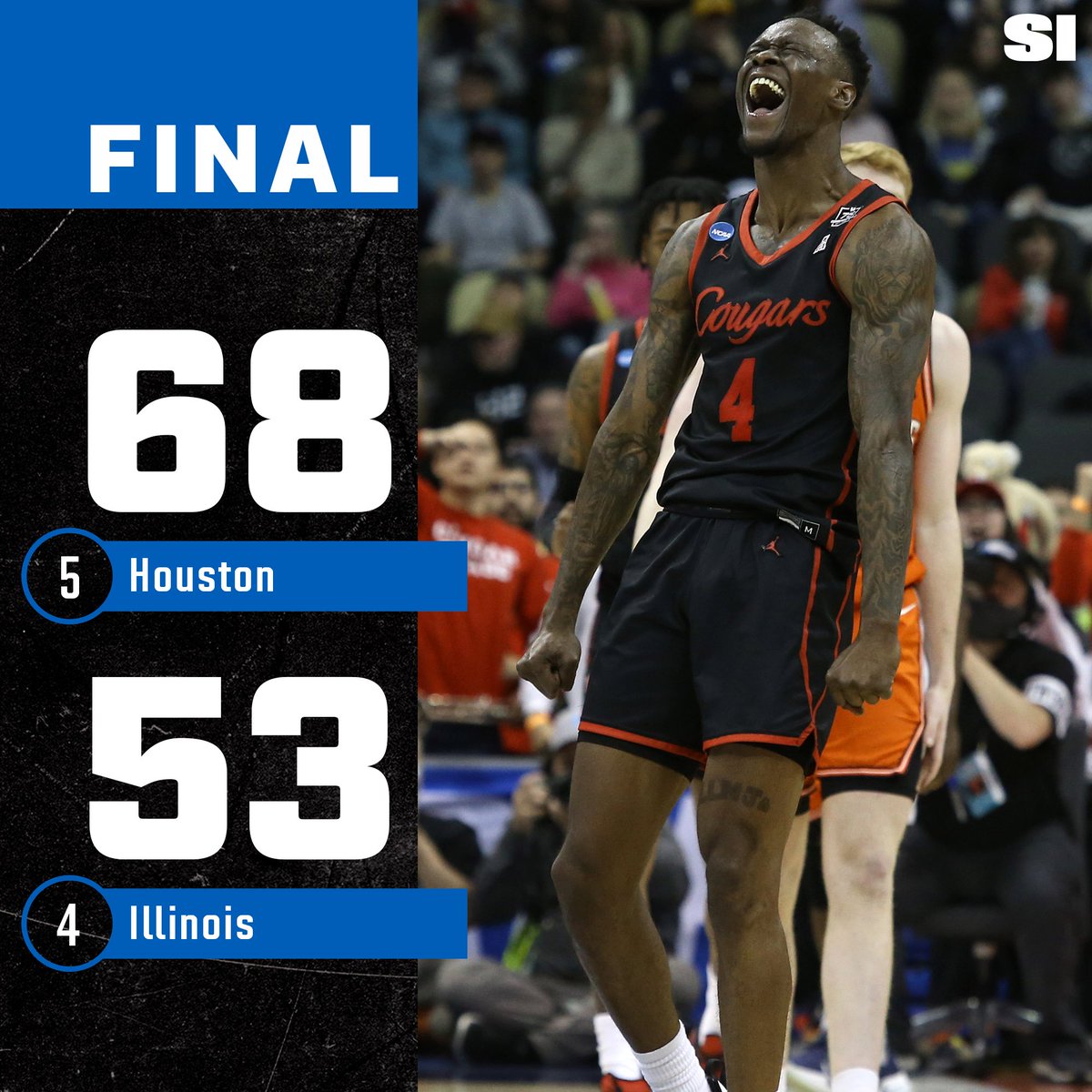 For the third straight season, <a href="/UHCougarMBK/">Houston Men's Hoops 🏀 🐾</a> is on to the Sweet 16 #MarchMadness