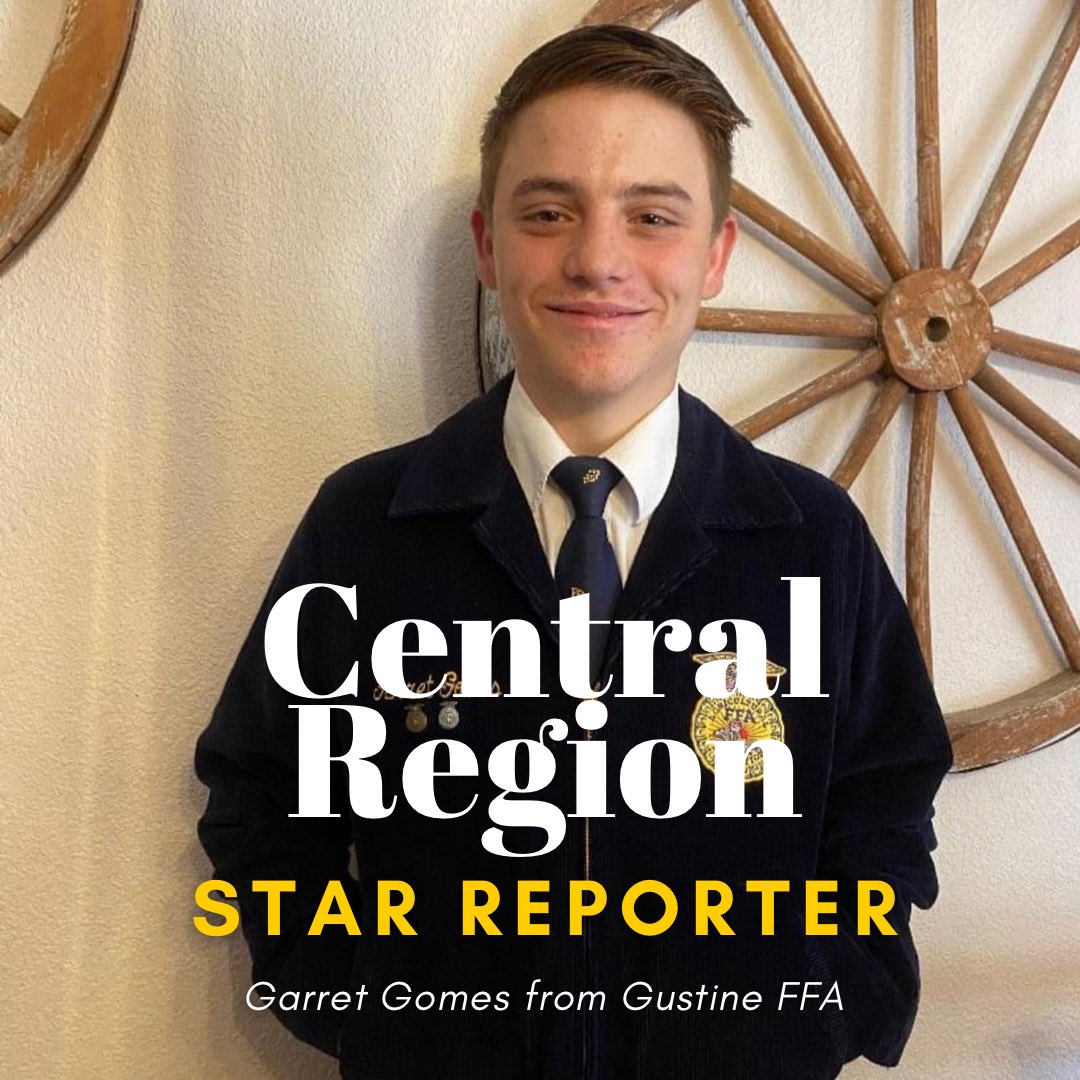 MercedMariposa's tweet photo. Garret Gomes from @GustineFFA was named the Star Reporter for our region! Being recognized for going above and beyond to promote Gustine FFA and its members through online newsletters and more, he’ll compete at state conference for the chance to be named State Star Reporter! https://t.co/nbZ456K8qT