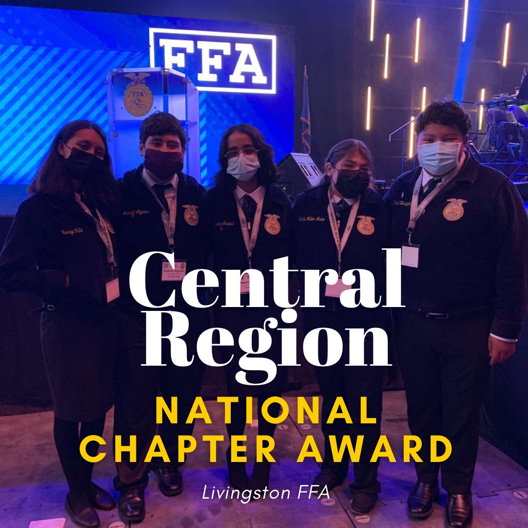 MercedMariposa's tweet photo. Congrats to @livingston_ffa for receiving the National Chapter Award! Through monthly meetings like ‘Get Your Volleyball On’ and community service events like this chapter’s Back to School Drive, Livingston FFA is the “gold standard”! https://t.co/ztRufQTRJL