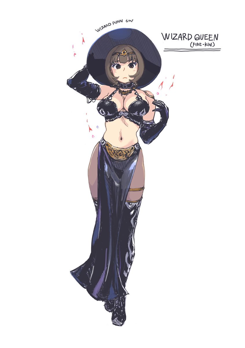 ウィザードクイーン(火族)。ムダに露出の大きい儀式用ドレスを初めて着せられたその夏家出。一人旅に出る。 