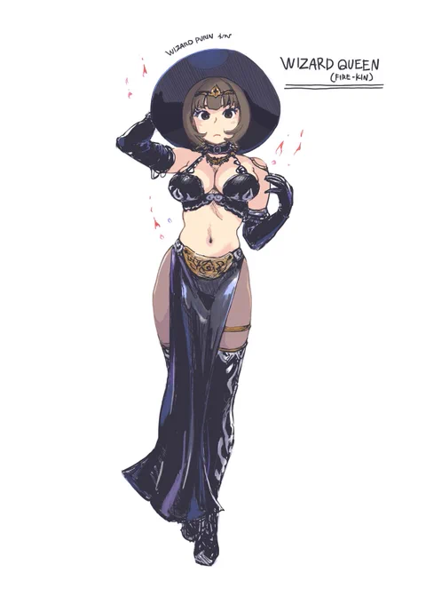 ウィザードクイーン(火族)。ムダに露出の大きい儀式用ドレスを初めて着せられたその夏家出。一人旅に出る。 