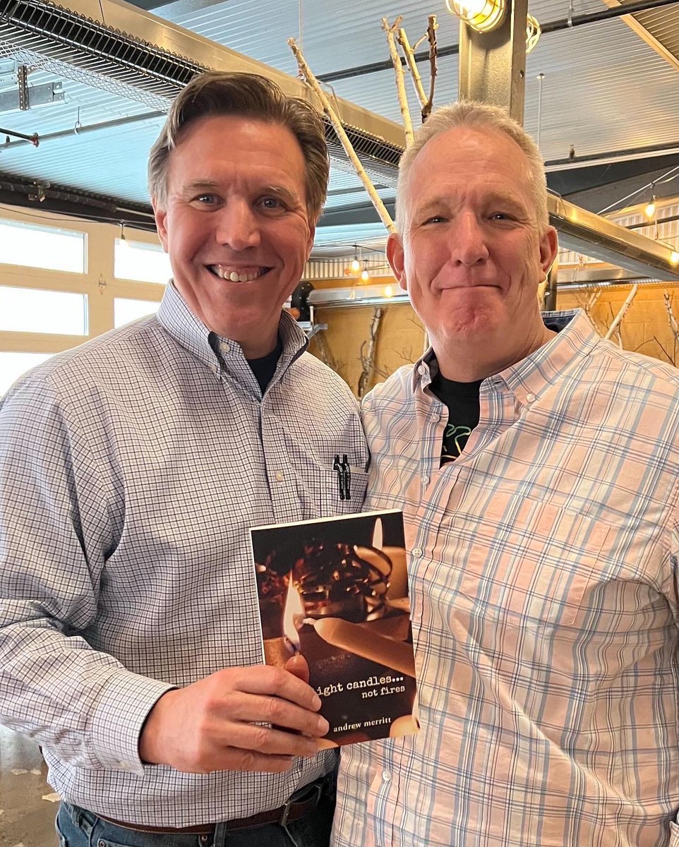 PaulTakac_PA's tweet photo. Congratulations to my friend Andy Merritt on the publication of his new book “light candles… not fires”. It's a remarkable book from an amazing and inspiring teacher and person. #lightcandles #bekind https://t.co/IwOmrFdX7t