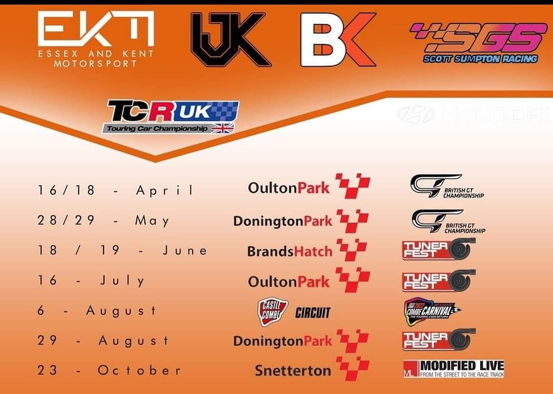 #2022calander @TCRUK_series <a href="/Oulton_Park/">Oulton Park</a> <a href="/DoningtonParkUK/">Donington Park</a> <a href="/Brands_Hatch/">Brands Hatch</a> <a href="/SnettertonMSV/">Snetterton Circuit</a> Can't bloody wait 🥰 @EKM <a href="/LJKRacing_38/">Lewis J Kent</a> <a href="/Bradkent44/">brad kent</a> <a href="/scotts/">Scott Spradlin</a> <a href="/Warren32620862/">Warren</a>