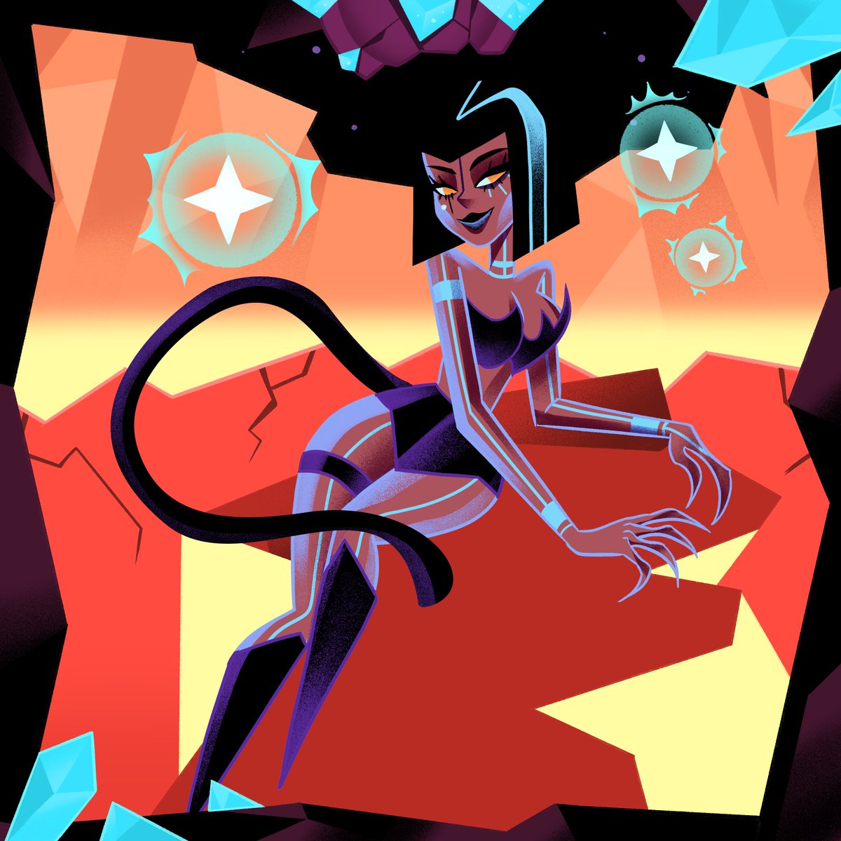 Sure! Cat lady <a href="/RebellionNFT/">Rebellion 🔯☮️✝️</a> up for sale? I'll take it! Reminds me of a few friends who dance in burlesque. Why not have a stylish, colorful #CNFT for a good fee? Food? No. I am all about #CNFTs and the #CNFTCommunity #NFT #NFTs