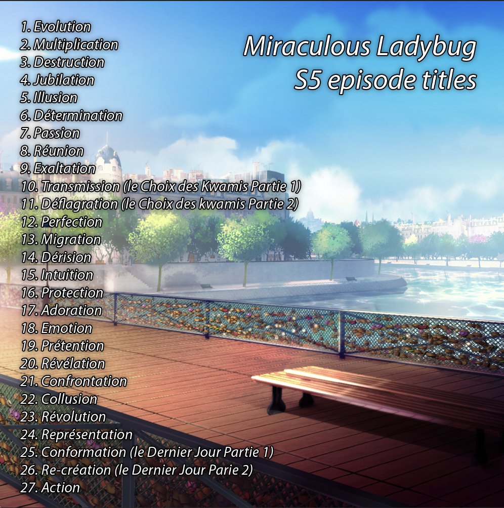 hualesbianas's tweet photo. ES LA PRIMERA VEZ QUE MIRACULOUS LADYBUG TIENE 27 CAPITULOS TENGO MIEDO
#MLBS5Spoilers https://t.co/Jzb4Z3SW61