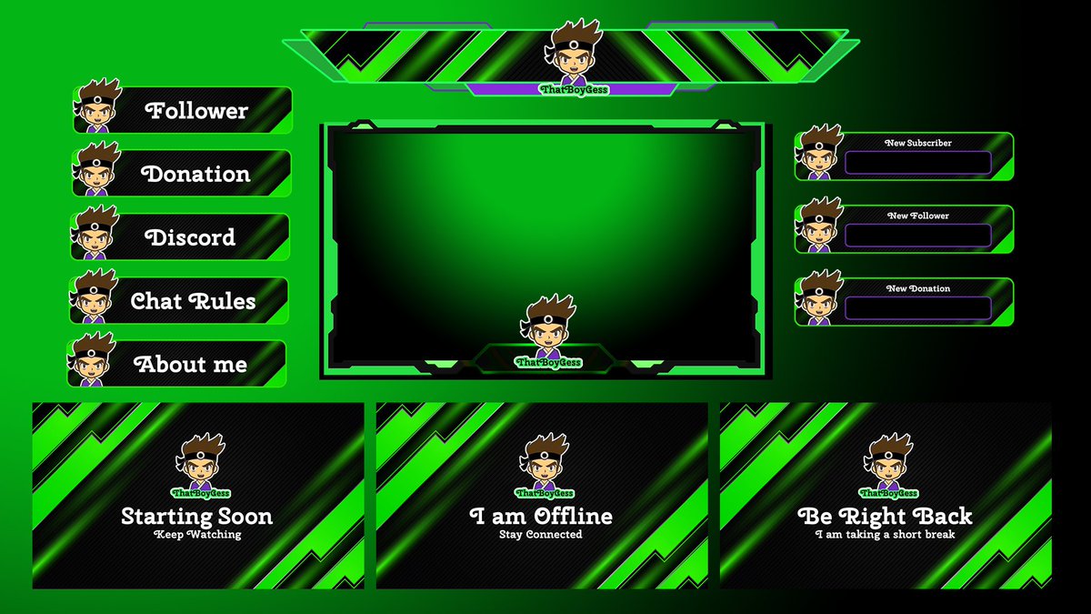overlay_twitch's tweet photo. Overlays for @KristopherGess💚🔥🔥 https://t.co/epoWrCW3ip