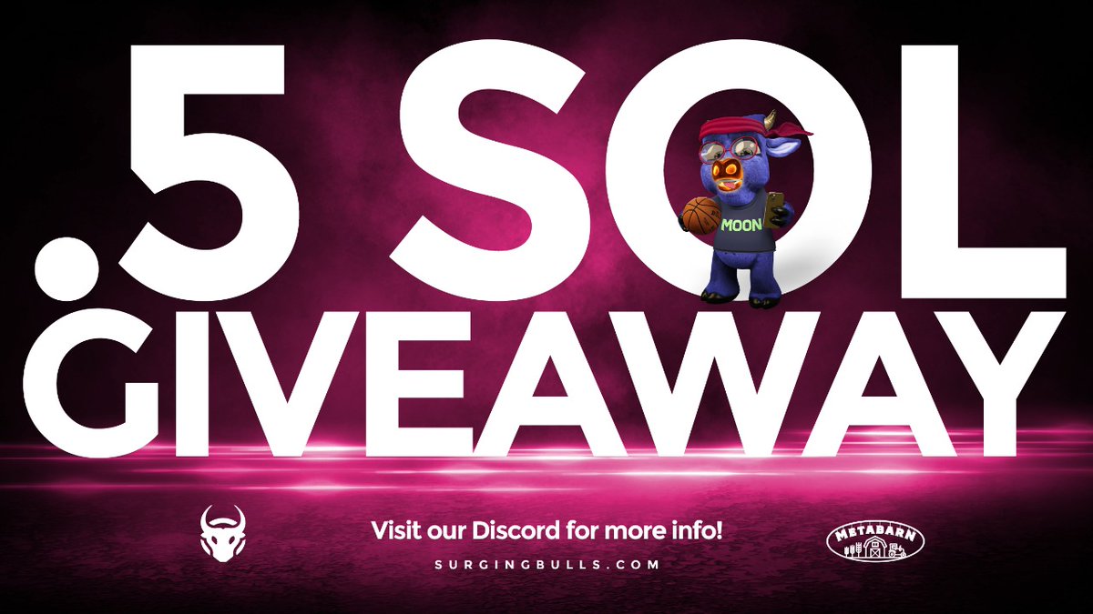 SurgingBulls's tweet photo. RT this, join our discord, find the #giveaways channel and react with 🎉
Don't forget to say hi!
https://t.co/p63HMqJay0 https://t.co/XElYE6n6Oj