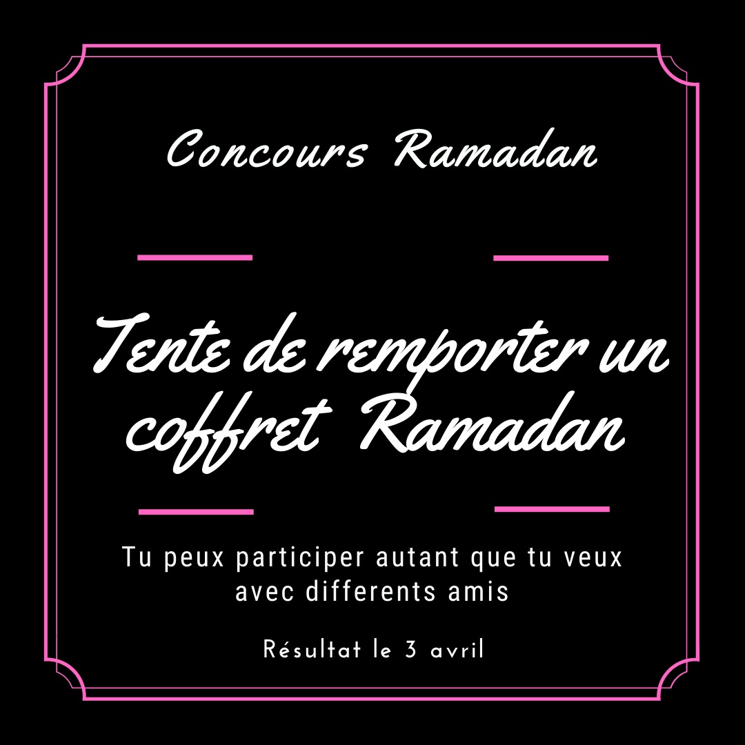 l_priere's tweet photo. 🔴CONCOURS RAMADAN🔴
Pour fêter l'arrivée du #Ramadan2022, on vous fait gagner un coffret, participez en vous abonnant et identifiez vos amis 🥳🎁🆕
Participez aussi sur Instagram pour doublez vos chances
https://t.co/B6md7C1bNM
#Concours #Islam https://t.co/jqs9KYWt5O