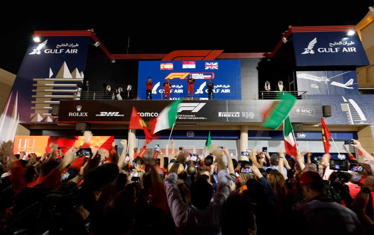 revistaboxes's tweet photo. 📷 Postales de la celebración del primer podio de la temporada 👏👏

#BahreinGP #F1 #BahrainGP https://t.co/wVai9ciVdE