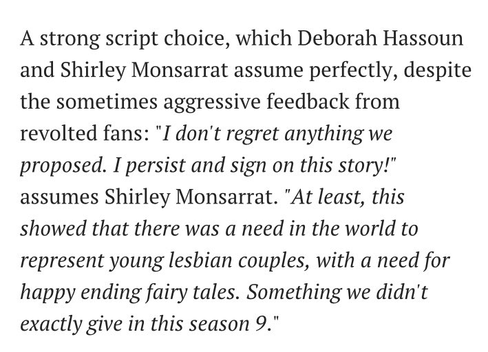 SkamFans's tweet photo. This is the message that Skam writers are sending to their young LGBTQ+ audience: that sapphic couples need representation, but, in their point of view, don't deserve happiness!
#skamfrance #LGBTFansDeserveBetter https://t.co/0jnYdXqsC9