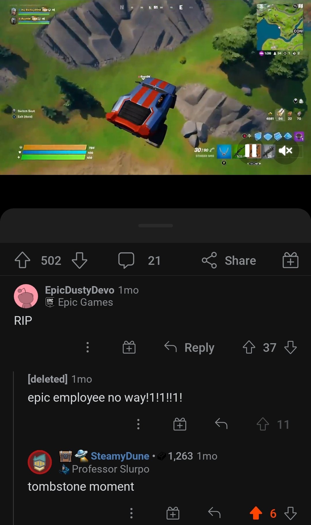 面白小ネタ バグでプレイヤーが死んでしまった場所にepicの好意でお墓ができるw フォートナイト 攻略情報サイト Fnjpnews