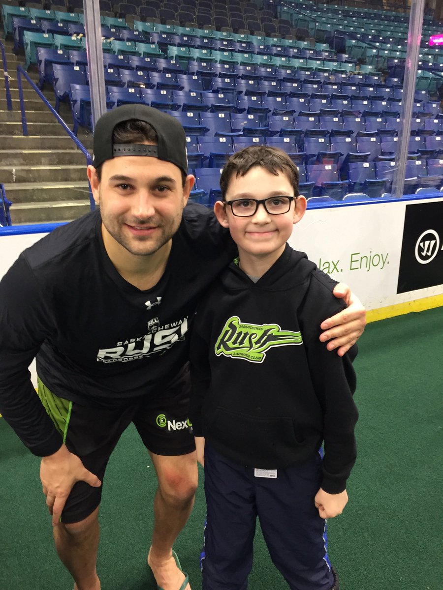 Finally got down to pick up our latest <a href="/kylerubes/">Kyle Rubisch</a> jersey, he’s a huge <a href="/SaskRushLAX/">Saskatchewan Rush</a> fan but Kyle is his favourite player by far and the reason he started playing 6 years ago, these are a few yrs apart but hopefully can add a couple more over the next couple years