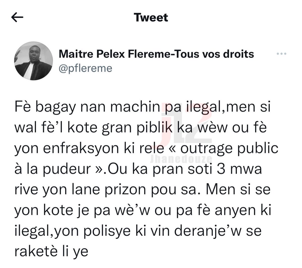 Jhanedouze's tweet photo. Sa lalwa di.. 👇🏽 https://t.co/VuNrBBW7n6